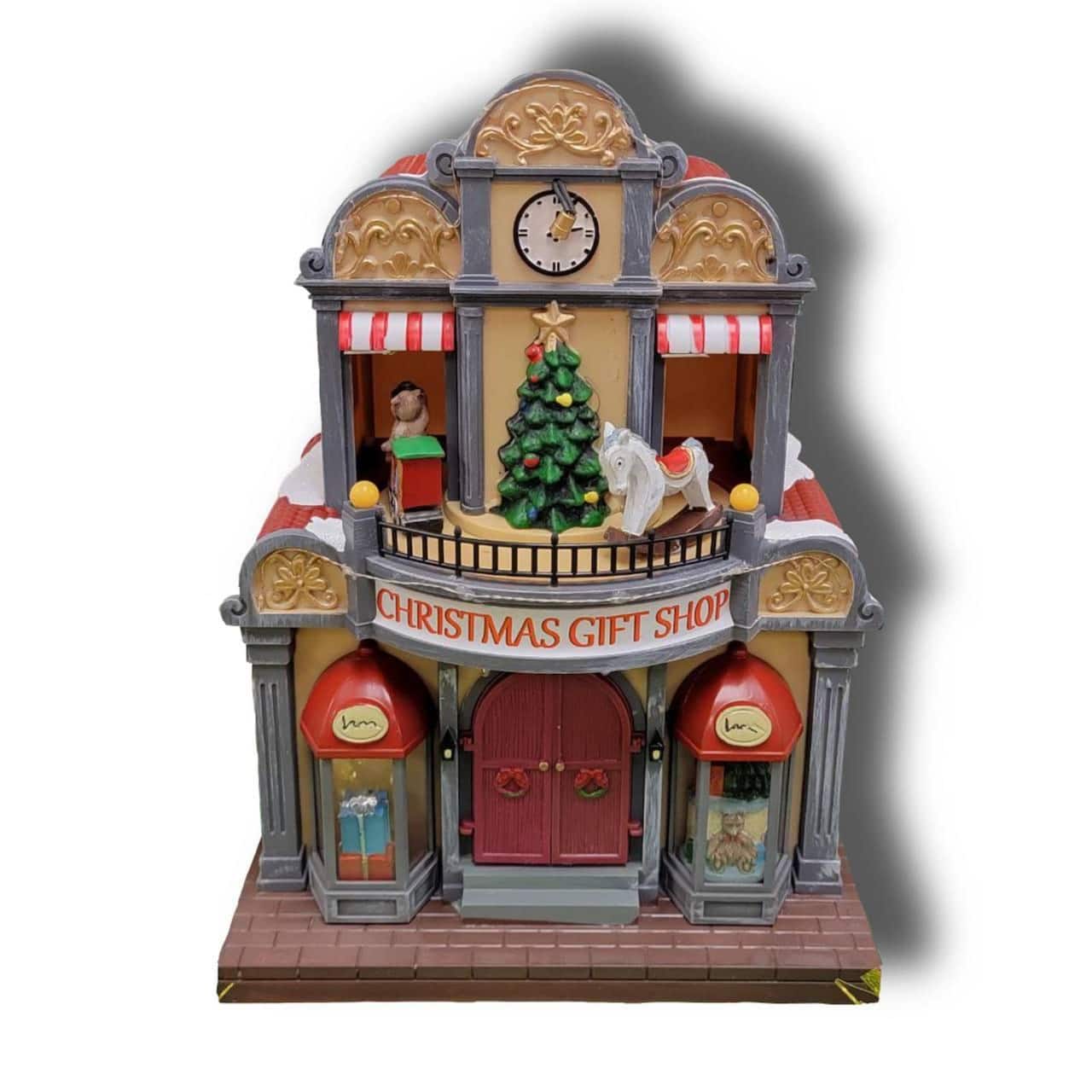 Wizardi 19.7" Christmas Village Gift Shop with LED Lights